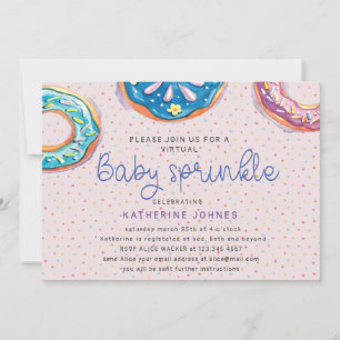 Invitation de baby shower virtuel Donuts et Sprink