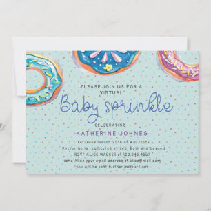 Invitation de baby shower virtuel Donuts et Sprink