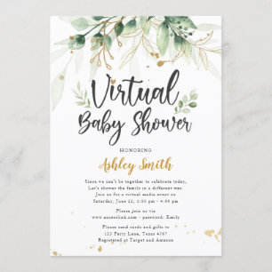 Invitation de Baby shower virtuel Douche verte