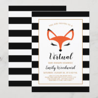 Invitation de baby shower virtuelle avec un visage