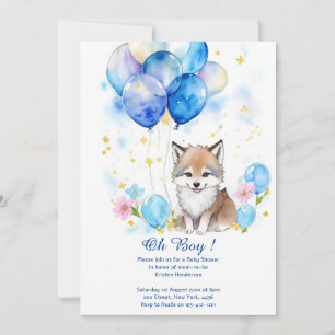 Invitation de Baby shower Wolf Boy