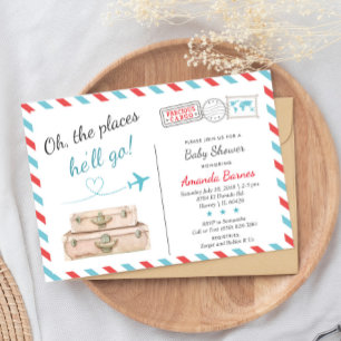 Invitation de Baby showers de voyage, Invitations