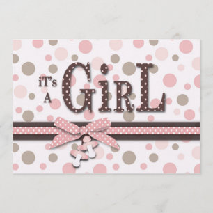 Invitation de Baby showers filles