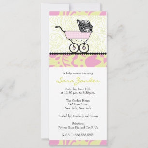 Invitation de Baby showers - Transport de bébés