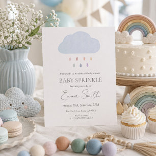 Invitation de Baby Sprinkle Arc-en-Ciel à l'aquare