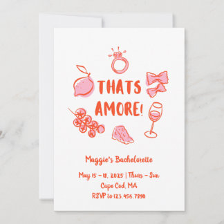 Invitation de Bachelorette d'été italien 