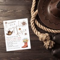 Invitation de bachelorette Disco Budget Cowgirl