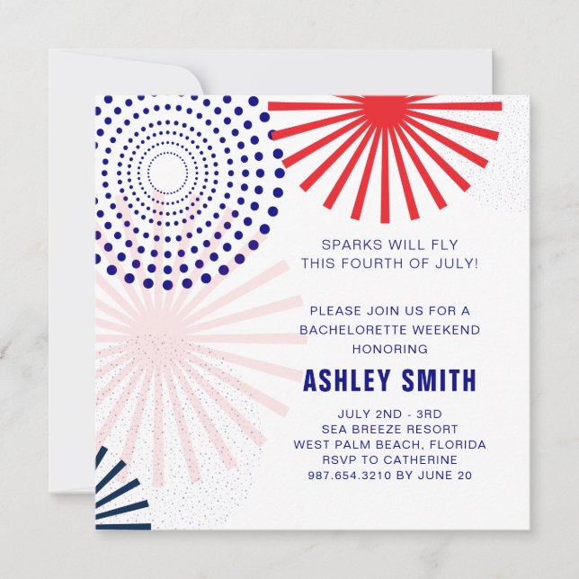 Invitation de Bachelorette du 14 juillet pour le w (Devant)