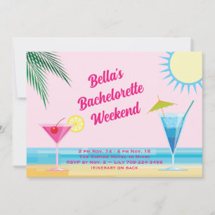 Invitation de bachelorette du week-end de Summerti