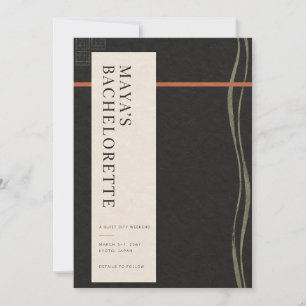 Invitation de Bachelorette Moderne Japonaise Sumi