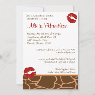Invitation de bachelorette Poster de animal 5x7