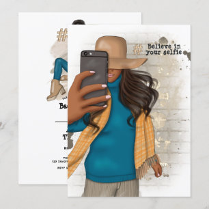 Invitation de Bachelorette Selfie