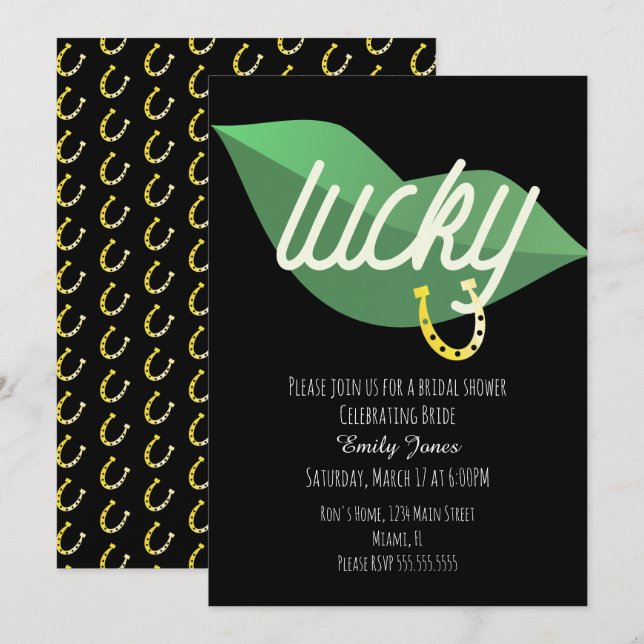 Invitation de baiser pour la douche de mariée de l (Devant / Derrière)