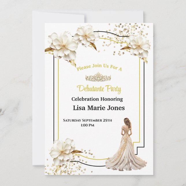 Invitation de bal de débutante (Devant)