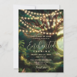 Invitation de bal de promo Forêt Enchantée Lumière