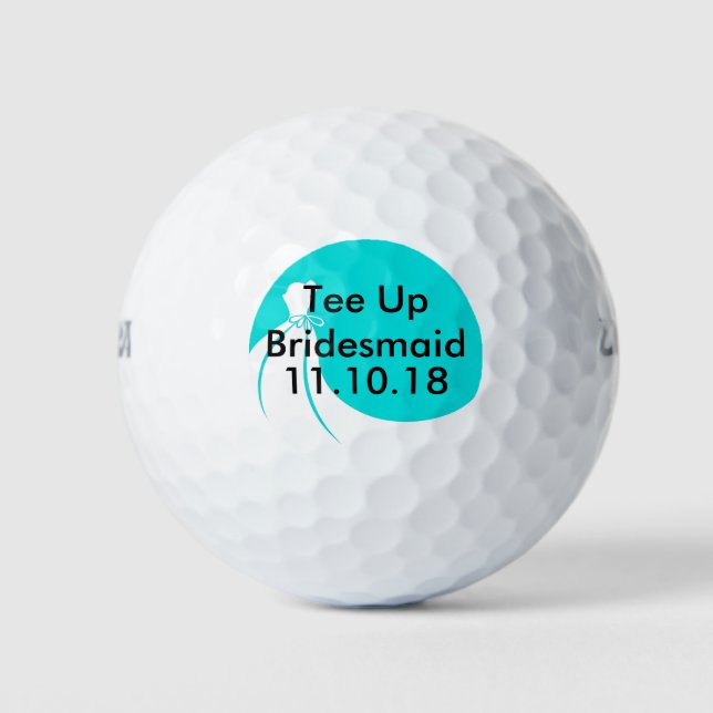 Invitation de balle de golf Bridesmaid (Devant)