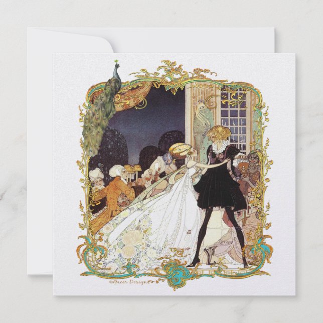 Invitation de balle Mariage/costume du 18e siècle (Devant)