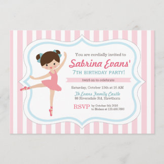 Invitation de ballerine/invitation de ballet