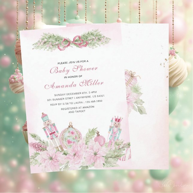 Invitation de ballet Casse-Noisette de Noël aquare (Créateur téléchargé)
