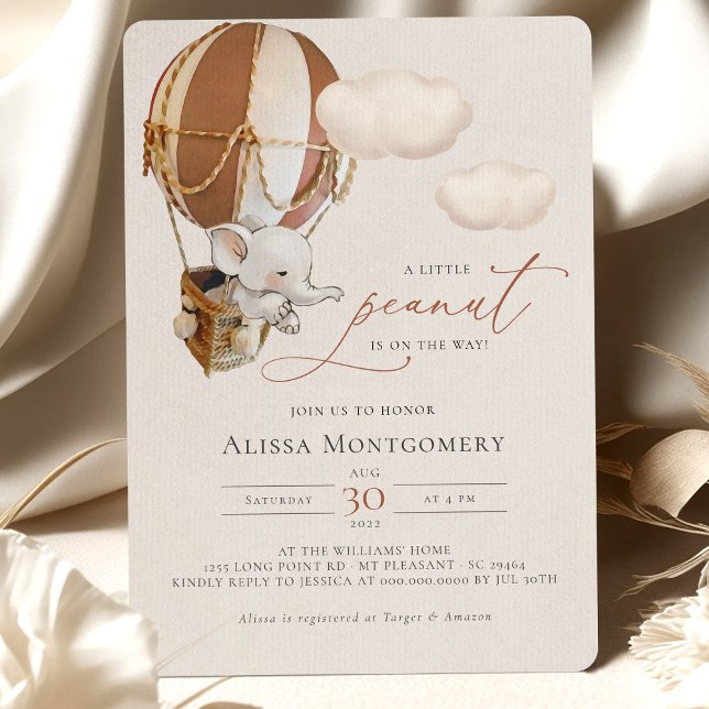 Invitation de ballon éléphant à air chaud (Créateur téléchargé)