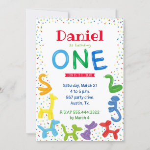 Invitation de ballons animaux de première année