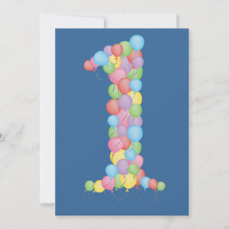 Invitation de ballons de fête d'anniversaire de
