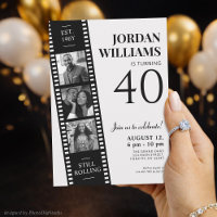Invitation de bande de film, anniversaire personna