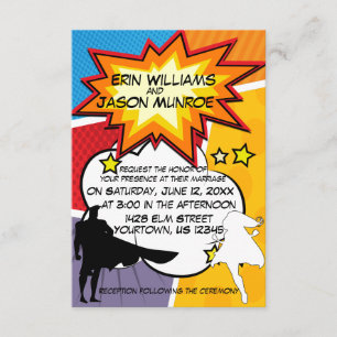 Invitation de bande dessinée de super héros