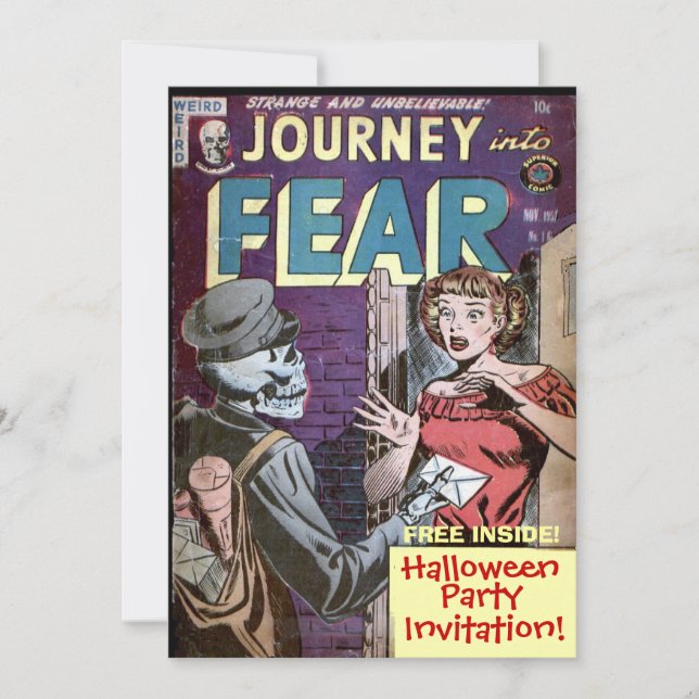 Invitation de bande dessinée d'Halloween (Devant)