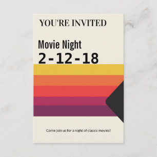 Invitation de bande vidéo vidéo VHS des années 80