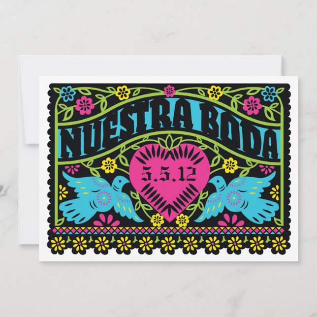 Invitation de bannières de Nuestra Boda Inséparabl (Dos)