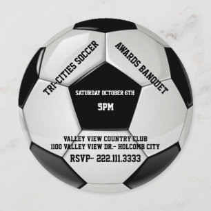 Invitation de banquet de récompenses du football