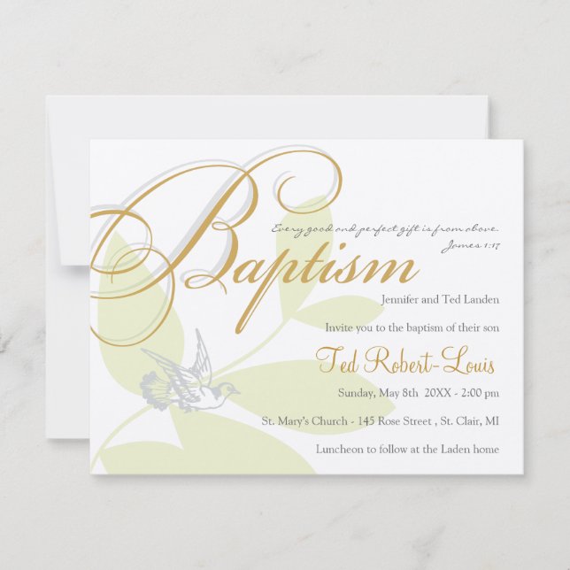 Invitation de baptême (Devant)