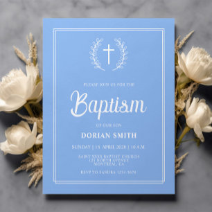 Invitation de baptême Budget Blue Boy