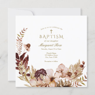 Invitation de baptême d'automne
