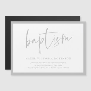 Invitation de baptême & de christening en écriture