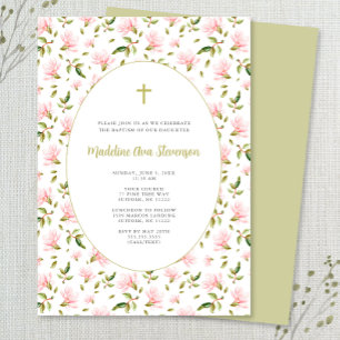 Invitation de baptême de fille grandmillénaire flo