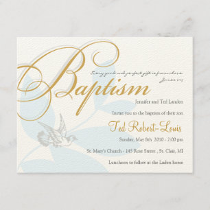 Invitation de baptême de garçon