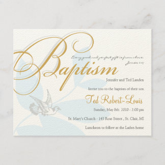 Invitation de baptême de garçon