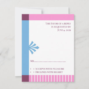 Invitation de baptême de la carte RSVP de réponse
