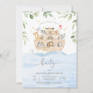 Invitation de baptême de l'Arche de Noé