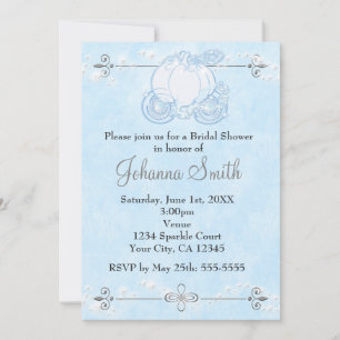 Invitation de bapteme de mariage Carrosse de Cendr