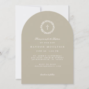Invitation de baptême en sable