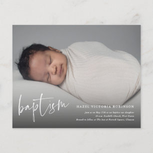 Invitation de baptême et de christening de script 