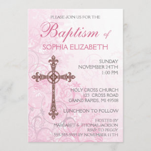 Invitation de baptême moderne