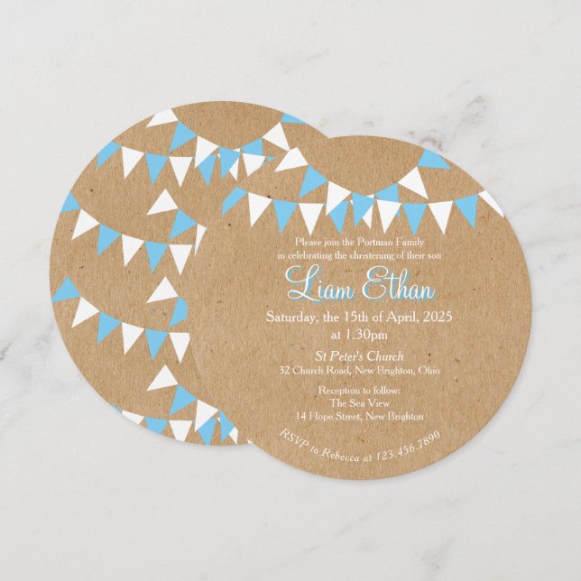 Invitation de baptême ou de communion solennelle B (Devant / Derrière)