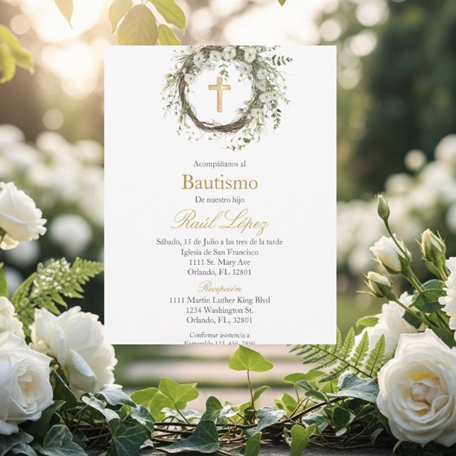 Invitation de baptême pour garçon ou fille.  (Créateur téléchargé)