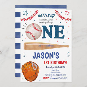 Invitation de base-ball 1er anniversaire
