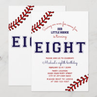 Invitation de base-ball 8e anniversaire
