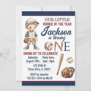 Invitation de baseball Carte d'anniversaire du gar